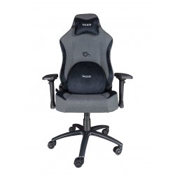 Talius silla Panther gaming negra/gris, tela transpirable, 3D, butterfly, base metal, ruedas nylon p