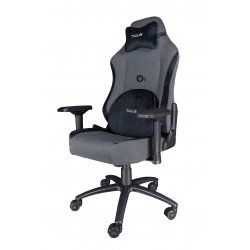 Talius silla Panther gaming negra/gris, tela transpirable, 3D, butterfly, base metal, ruedas nylon p