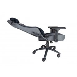 Talius silla Panther gaming negra/gris, tela transpirable, 3D, butterfly, base metal, ruedas nylon p