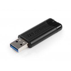 VERBATIM PENDRIVE PINSTRIPE 128GB HIGH SPEED RETRACTIL USB 3.2 NEGRO