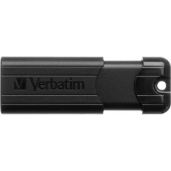 VERBATIM PENDRIVE PINSTRIPE 128GB HIGH SPEED RETRACTIL USB 3.2 NEGRO