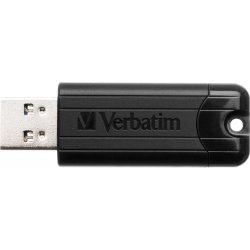 VERBATIM PENDRIVE PINSTRIPE 128GB HIGH SPEED RETRACTIL USB 3.2 NEGRO