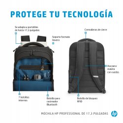 HP Mochila Profesional Bussines para portatiles hasta 17 pulgadas 500S6AA /Negro