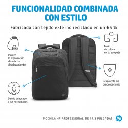 HP Mochila Profesional Bussines para portatiles hasta 17 pulgadas 500S6AA /Negro