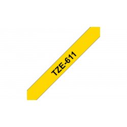 BROTHER Cinta laminada amarillo/negro 6mm