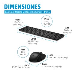 HP Combo de teclado y raton inalambricos HP 655