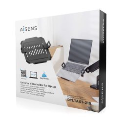 AISENS - SOPORTE UNIVERSAL PARA PORTATIL DE 12-17 PARA EL MONTAJE EN UN SOPORTE DE MONITOR, NEGRO