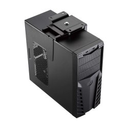 AISENS - SOPORTE GIRATORIO Y ALTURA PERSONALIZABLE PARA CPU POR DEBAJO DE ESCRITORIO CON MANGO DE BLOQUEO FACIL