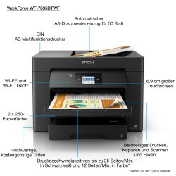 EPSON Multifunción A3 WorkForce WF-7835DTWF (4 en 1)