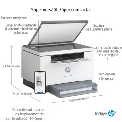 HP multifuncion laser monocromo LaserJet M234dwe (HP+ solo consumible original, cuenta HP, conexion)