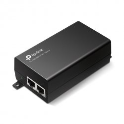 TP-LINK PoE+ Injector Adapter. 1× Gigabit PoE Port, 1× Gigabit Non-PoE Port.