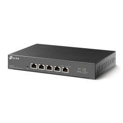 TP-LINK Conmutador de escritorio multigigabit de 5 puertos RJ45 10G. Caja de acero para escritorio P