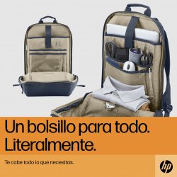 HP MOCHILA PARA LAPTOP DE 15,6" HP TRAVEL EN COLOR AZUL NOCHE 18L