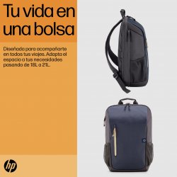 HP MOCHILA PARA LAPTOP DE 15,6" HP TRAVEL EN COLOR AZUL NOCHE 18L
