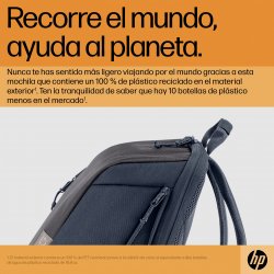 HP MOCHILA PARA LAPTOP DE 15,6" HP TRAVEL EN COLOR AZUL NOCHE 18L