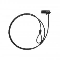 TOOQ Cable de Seguridad T-LOCK con Combinacion para Portatiles 1.5 metros, Gris Oscuro