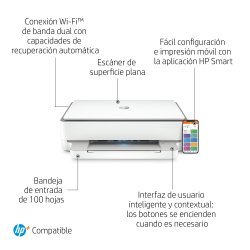 HP multifuncion inkjet ENVY 6020e (Opcion HP+ solo consumible original, cuenta HP, conexion)