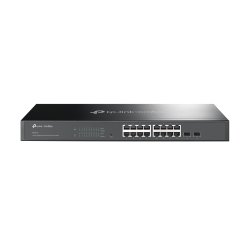TP-LINK Switch inteligente JetStream ? Gigabit de 16 puertos RJ45 con 2 ranuras SFP Gigabit.