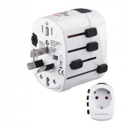 HAMA TRAVEL Adaptador universal 3 Polos