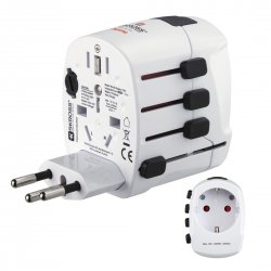 HAMA TRAVEL Adaptador universal 3 Polos