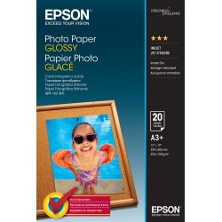 Epson Papel Premium Glossy Photo, 20 Hojas de A3+ - 250g/m2