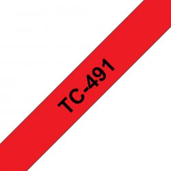 BROTHER Cinta laminada Rojo / negro 9 mm