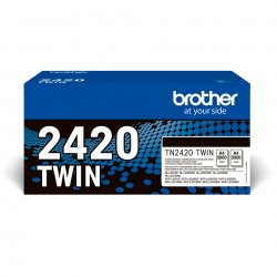 BROTHER pack de 2 cartuchos deToner negro de larga duracion tn2420twin/TN2420TWIN