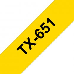 BROTHER Cinta laminada amarillo/negro 24mm, 15m