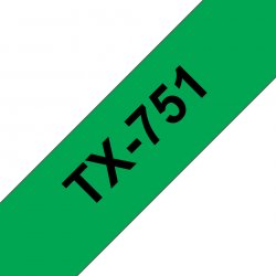 BROTHER Cinta laminada verde/negro 24mm, 15m