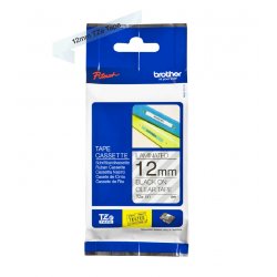 BROTHER Cinta laminada transparente/negro 12mm