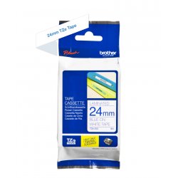 BROTHER Cinta laminada blanco/azul 24mm