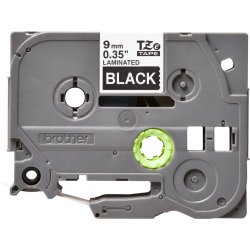 BROTHER Cinta laminada negro/blanco 9mm