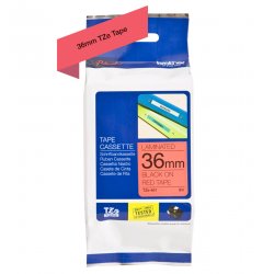 BROTHER Cinta laminada rojo/negro 36mm