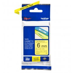 BROTHER Cinta laminada amarillo/negro 6mm