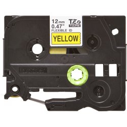 BROTHER Cinta laminada Amarillo / negro (Flexibles) 12mm