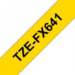 BROTHER Cinta laminada Amarillo / negro (Flexibles) 18mm