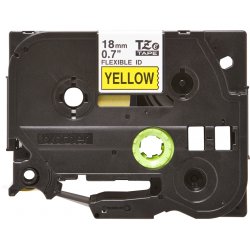 BROTHER Cinta laminada Amarillo / negro (Flexibles) 18mm