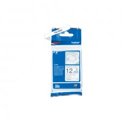 BROTHER Cinta de tela satinada no adhesiva, Texto negro sobre tejido blanco