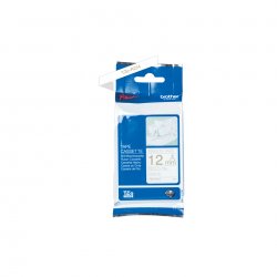 BROTHER Cinta de tela satinada no adhesiva, Texto Dorado sobre tejido blanco