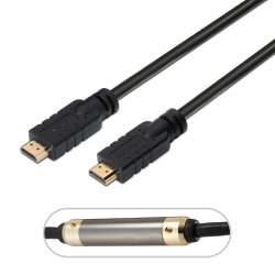 AISENS - CABLE HDMI ALTA VELOCIDAD / HEC CON REPETIDOR, A/M-A/M, NEGRO, 25M