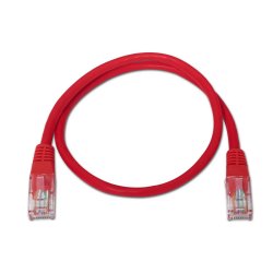AISENS - CABLE DE RED LATIGUILLO RJ45 CAT.5E UTP AWG24, ROJO, 2.0M