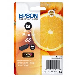 EPSON Expression Home XP-530/XP630/XP635/XP830 Cartucho Negro Foto Nº33 RF+AM