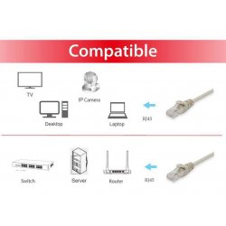 EQUIP CAT.6 U/UTP PATCH CABLE, 2.0M BEIGE