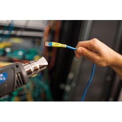 BROTHER Cinta tubo termorretractil. Texto negro sobre fondo amarillo. PTE550W, PTP750W, PTP900W, PTP