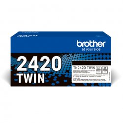 BROTHER pack de 2 cartuchos deToner negro de larga duracion tn2420twin/TN2420TWIN