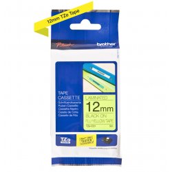 BROTHER Cinta laminada  Amarillo fluorescente / negro 12mm