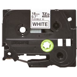 BROTHER Cinta laminada Blanco / negro (Flexibles) 18mm
