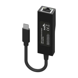 AISENS - CONVERSOR USB3.1 GEN1 USB-C A ETHERNET GIGABIT 10/100/1000 MBPS, NEGRO, 11CM