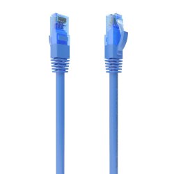 AISENS - CABLE DE RED LATIGUILLO RJ45 CAT.6 UTP AWG26 CCA, AZUL, 0.75M