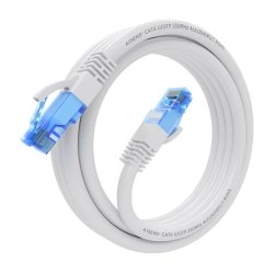 AISENS - CABLE DE RED LATIGUILLO RJ45 CAT.6 UTP AWG26 CCA, BLANCO, 3.0M